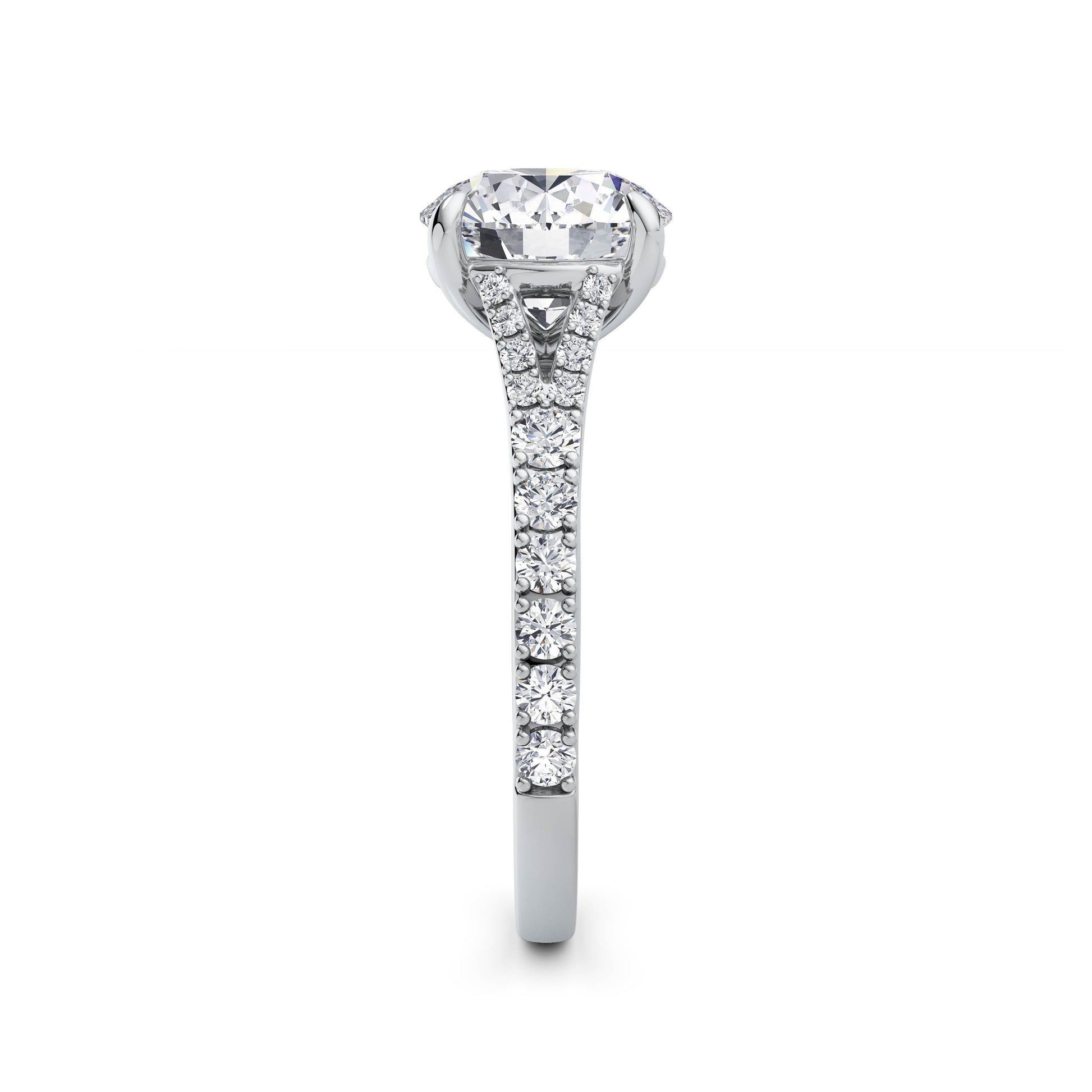 Teresa 18k White Gold Round Diamond Band