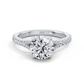 Teresa 18k White Gold Round Diamond Band