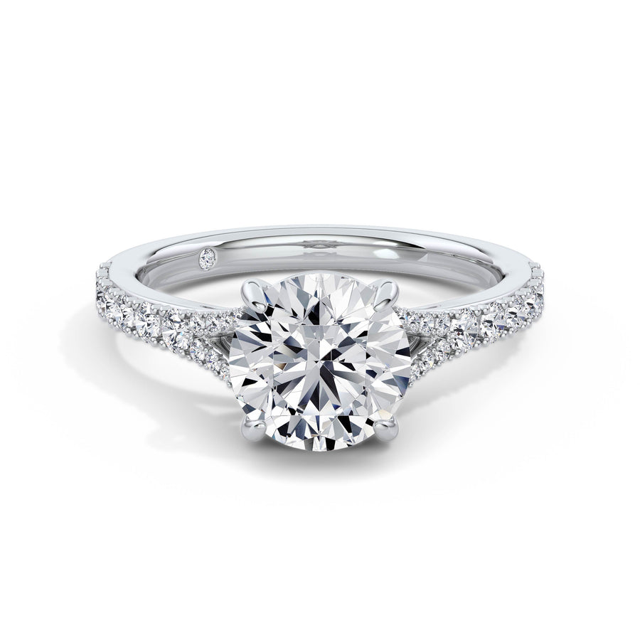 Teresa 18k White Gold Round Diamond Band