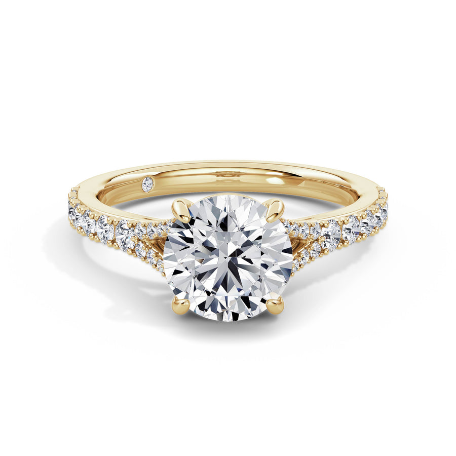 Teresa 18k Yellow Gold Round Diamond Band
