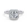 Veronica Platinum Asscher Halo