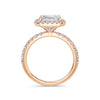 Veronica 18k Rose Gold Asscher Halo
