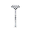 Veronica 18k White Gold Asscher Halo