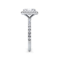 Veronica 18k White Gold Asscher Halo
