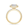 Veronica 18k Yellow Gold Asscher Halo