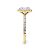 Veronica 18k Yellow Gold Asscher Halo