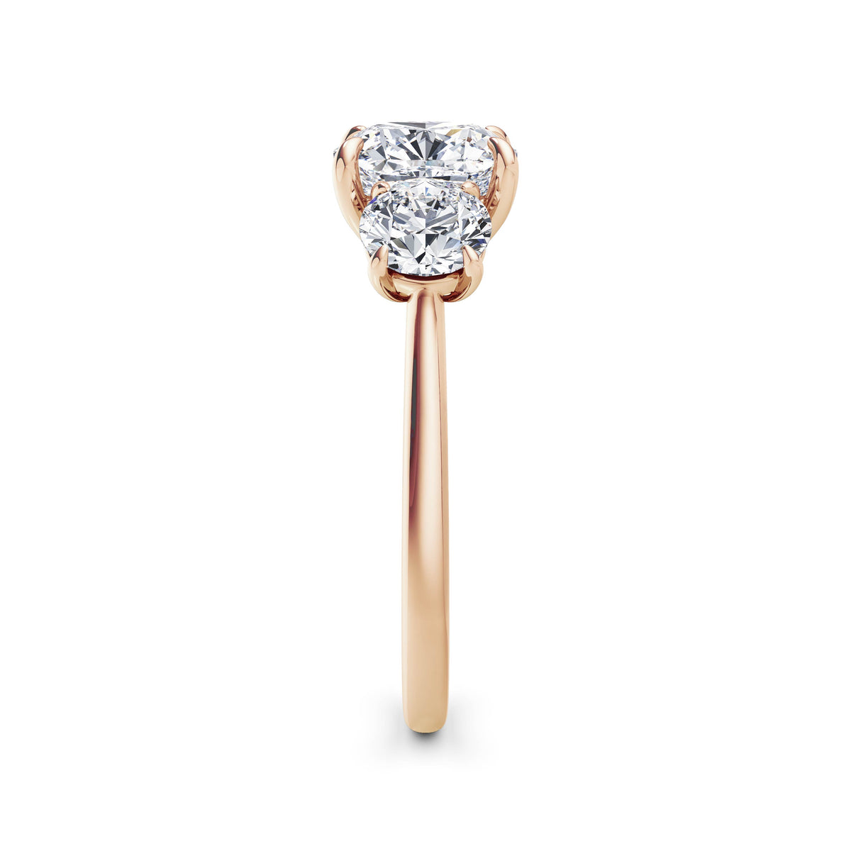 Veronica 18k Rose Gold Cushion Trilogy
