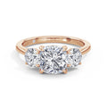Veronica 18k Rose Gold Cushion Trilogy