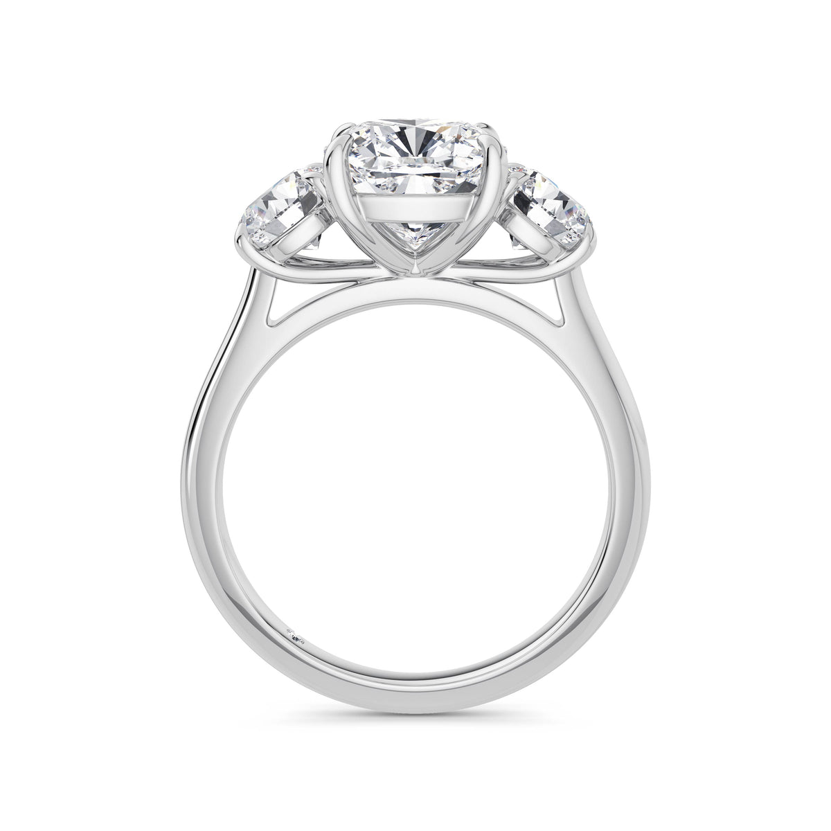Veronica 18k White Gold Cushion Trilogy