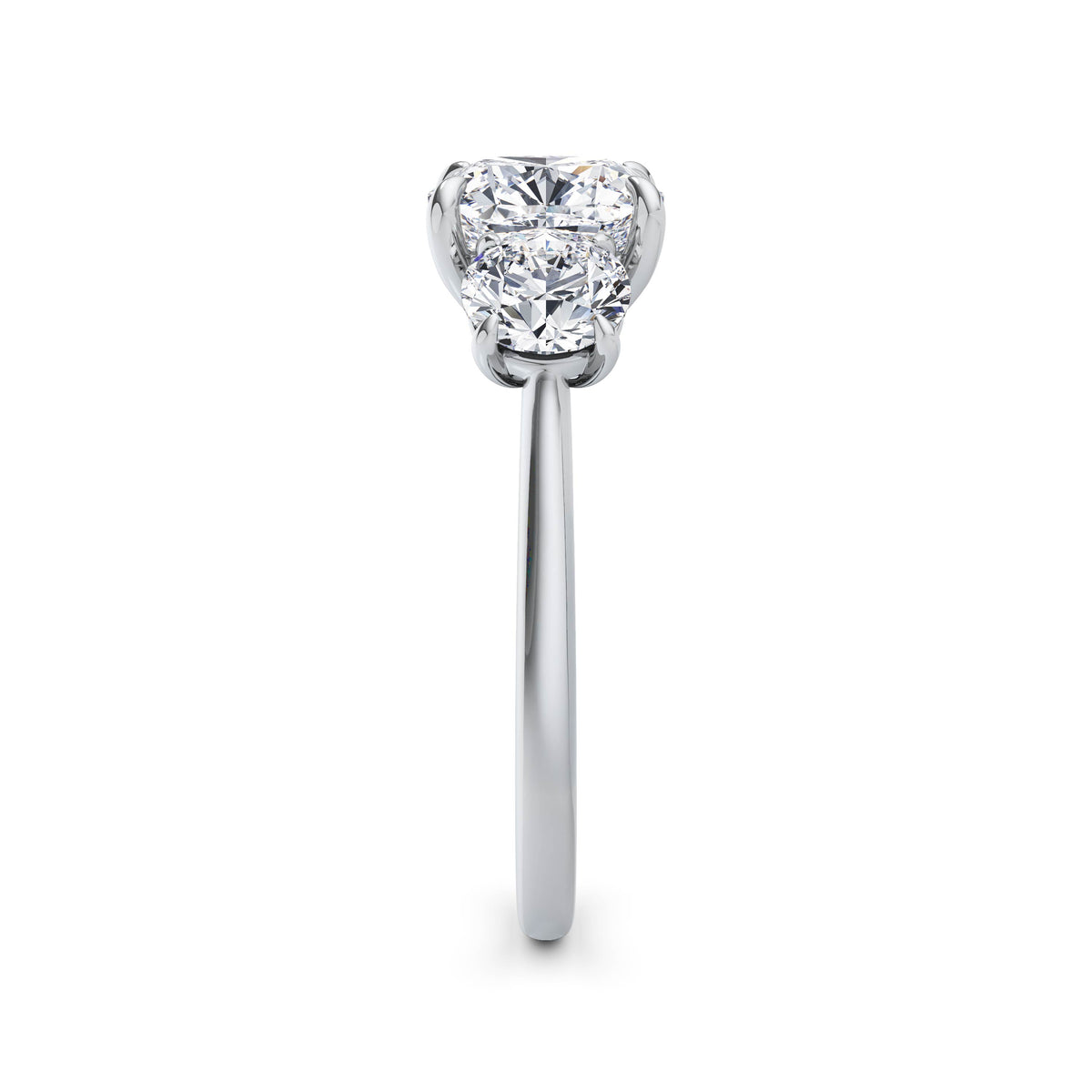 Veronica 18k White Gold Cushion Trilogy