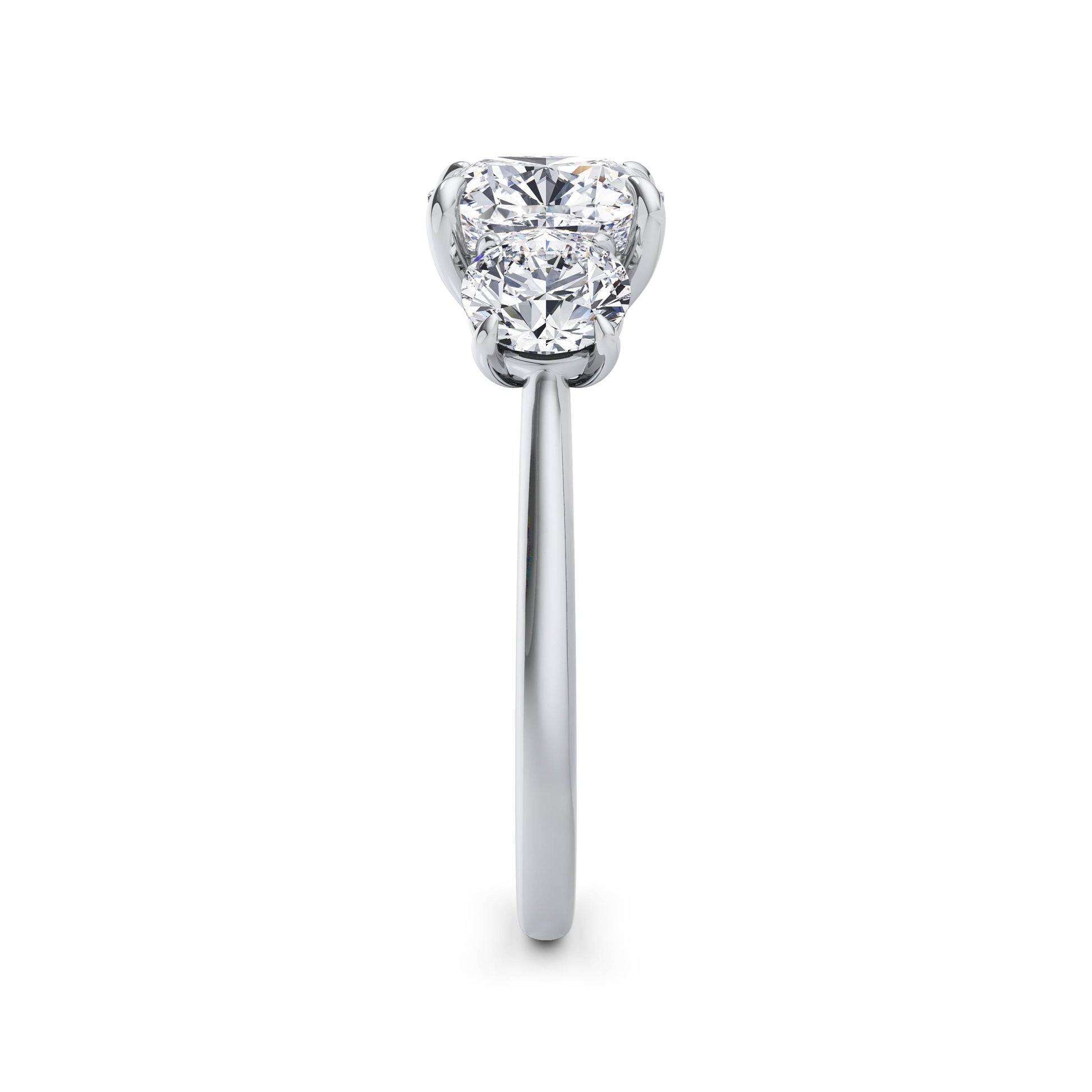 Veronica 18k White Gold Cushion Trilogy