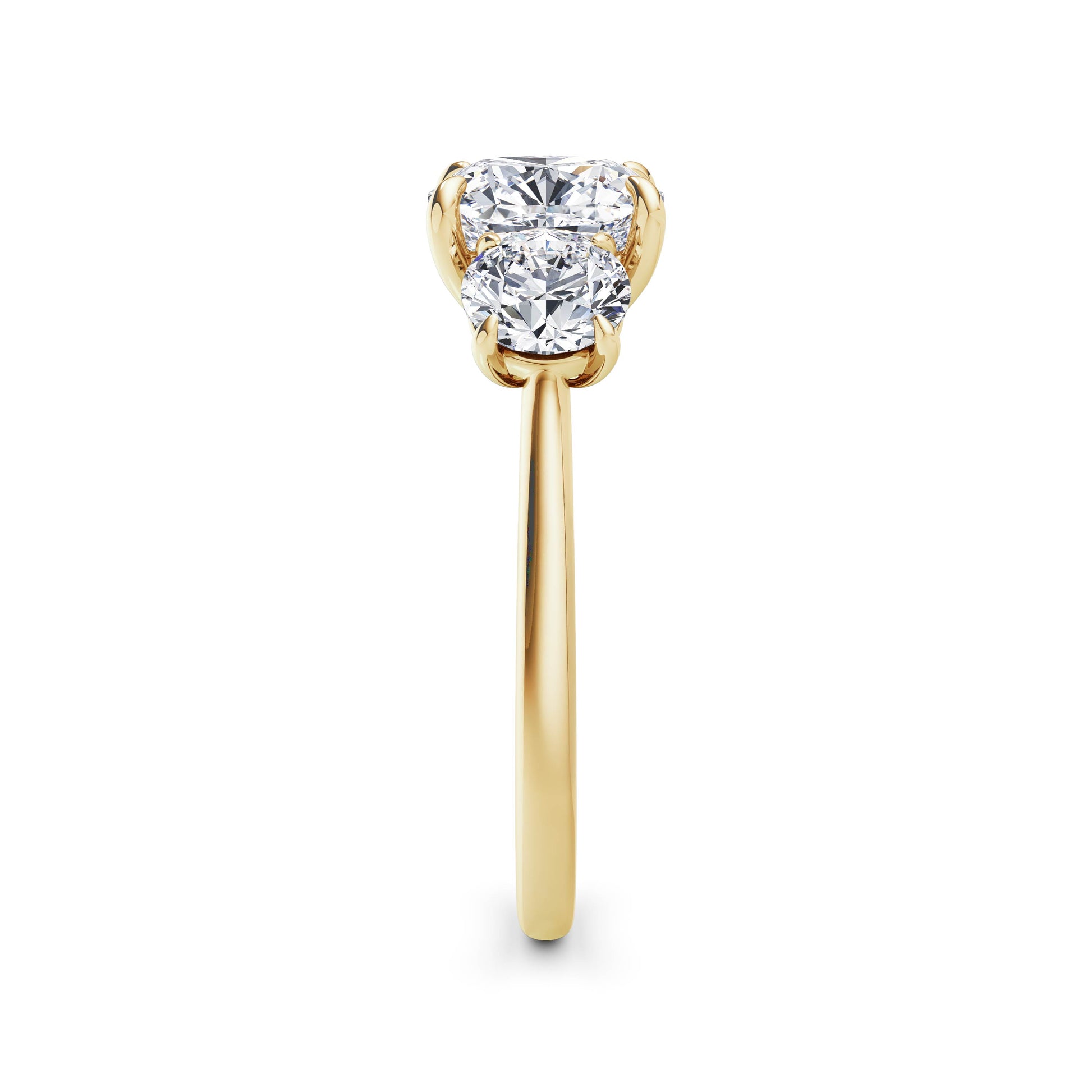 Veronica 18k Yellow Gold Cushion Trilogy