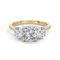 Veronica 18k Yellow Gold Cushion Trilogy