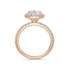 Veronica 18k Rose Gold Cushion Halo