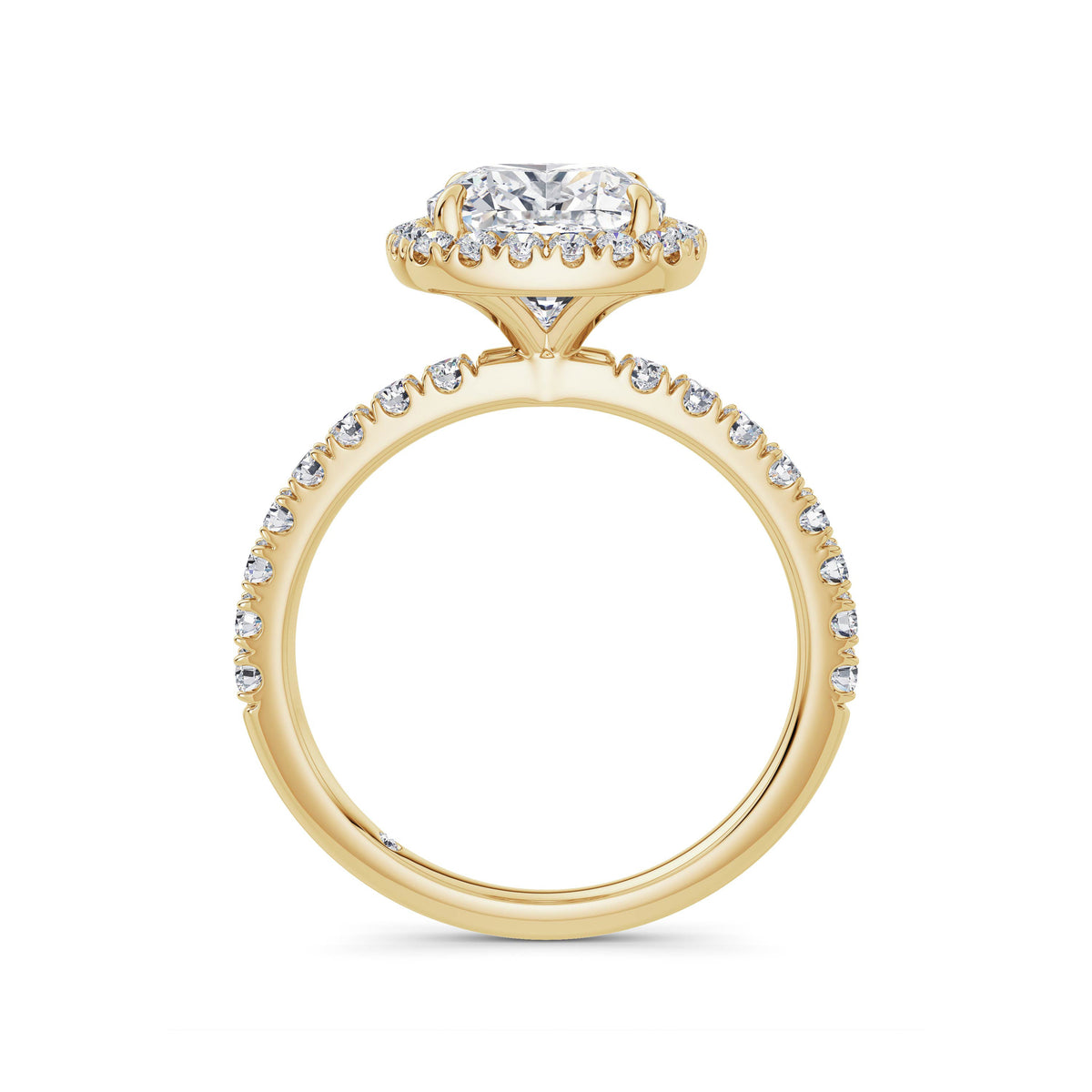 Veronica 18k Yellow Gold Cushion Halo