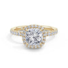 Veronica 18k Yellow Gold Cushion Halo