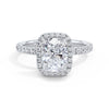 Veronica Platinum Elongated Cushion Halo