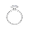 Veronica 18k White Gold Elongated Cushion Halo