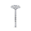 Veronica 18k White Gold Elongated Cushion Halo