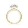 Veronica 18k Yellow Gold Elongated Cushion Halo