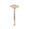 Veronica 18k Yellow Gold Elongated Cushion Halo