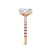 Veronica 18k Rose Gold Emerald Halo
