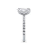 Veronica 18k White Gold Emerald Halo