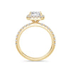 Veronica 18k Yellow Gold Emerald Halo