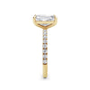 Veronica 18k Yellow Gold Emerald Halo