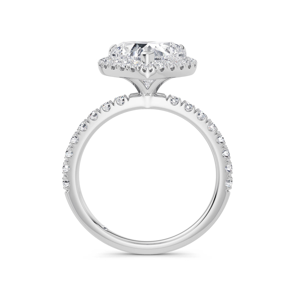 Veronica Platinum Heart Halo