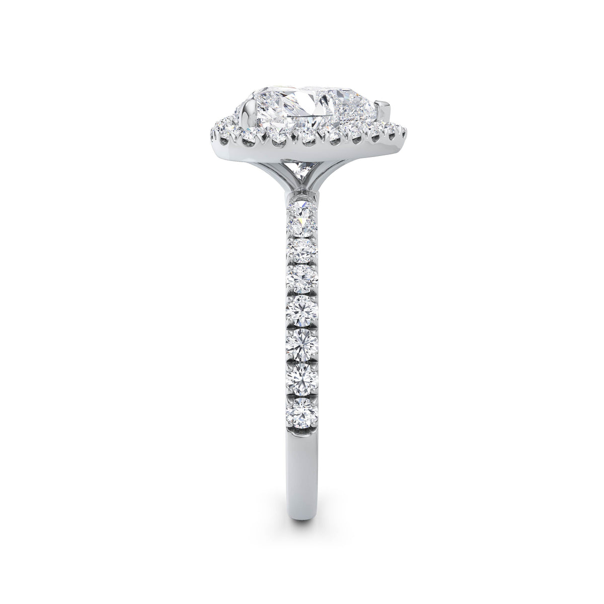 Veronica Platinum Heart Halo