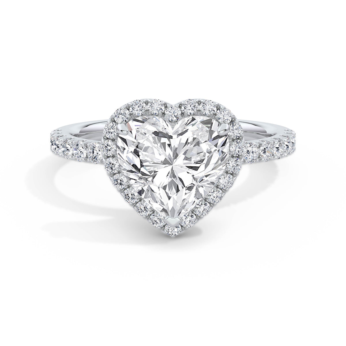 Veronica Platinum Heart Halo
