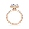 Veronica 18k Rose Gold Heart Halo