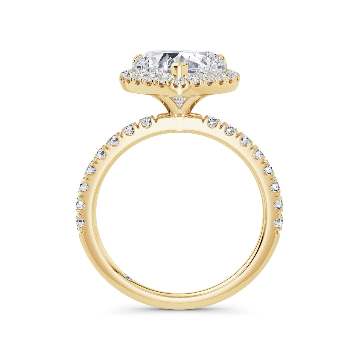 Veronica 18k Yellow Gold Heart Halo