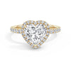 Veronica 18k Yellow Gold Heart Halo