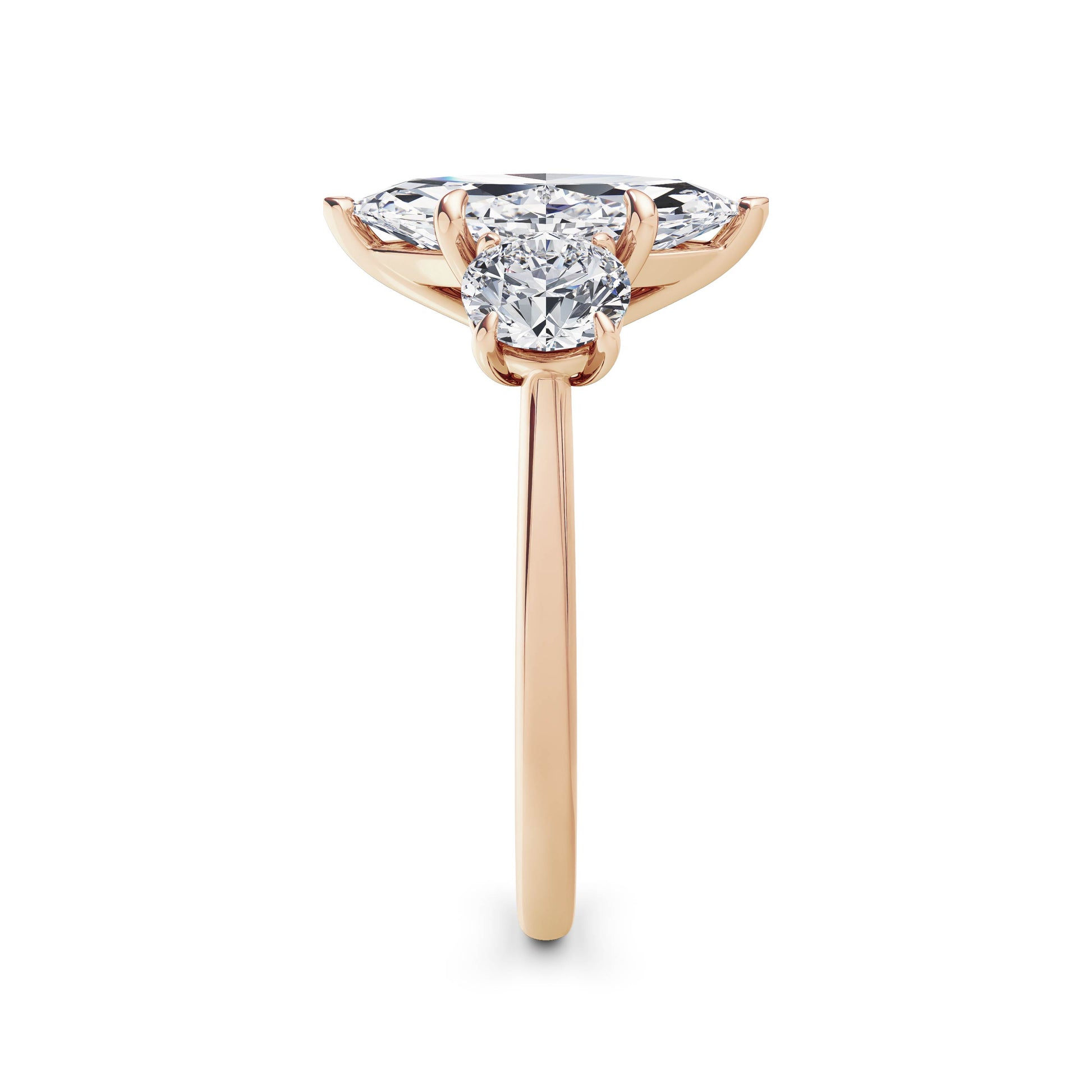 Veronica 18k Rose Gold Marquise Trilogy