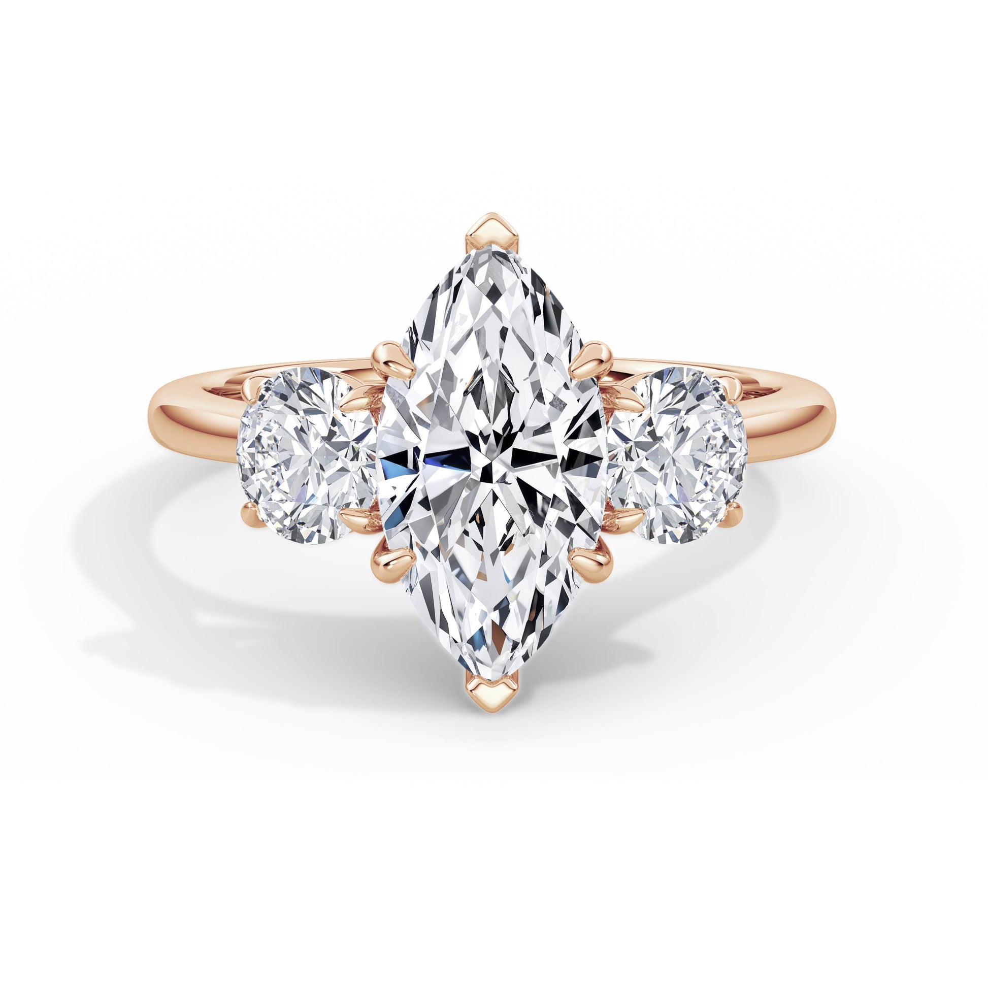 Veronica 18k Rose Gold Marquise Trilogy