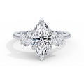Veronica 18k White Gold Marquise Trilogy