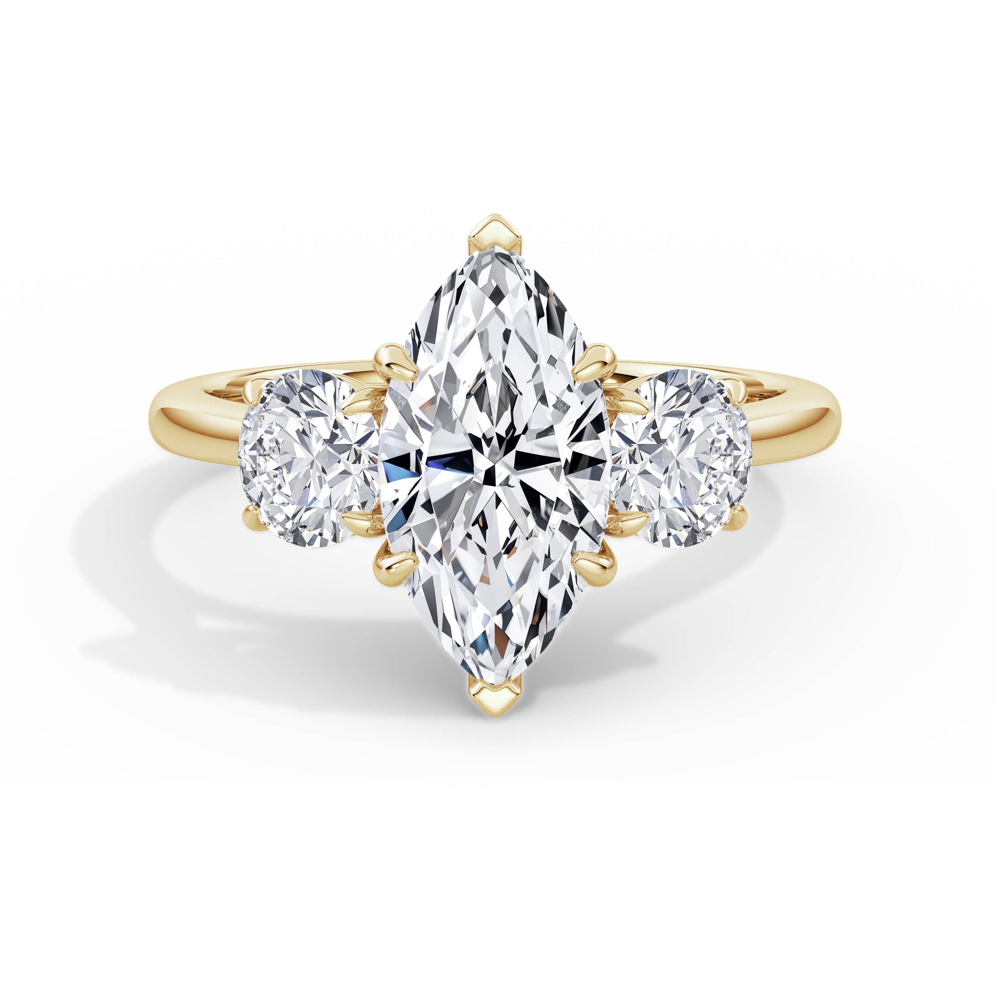 Veronica 18k Yellow Gold Marquise Trilogy