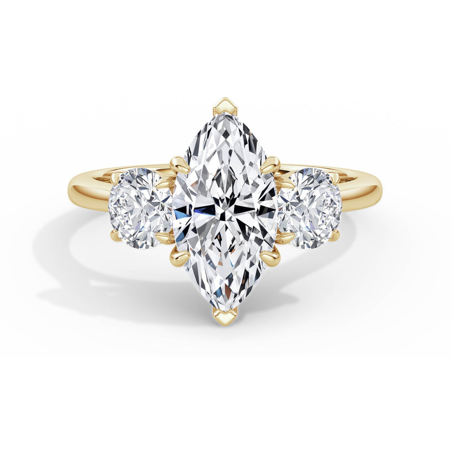 Veronica 18k Yellow Gold Marquise Trilogy