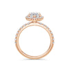Veronica 18k Rose Gold Marquise Halo