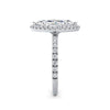 Veronica 18k White Gold Marquise Halo