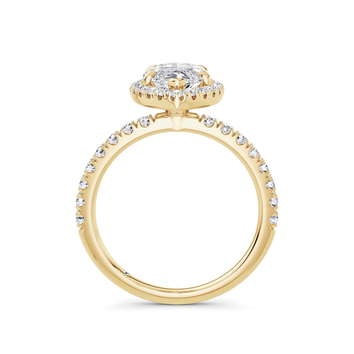 Veronica 18k Yellow Gold Marquise Halo