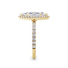 Veronica 18k Yellow Gold Marquise Halo
