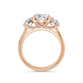 Veronica 18k Rose Gold Oval Trilogy