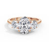 Veronica 18k Rose Gold Oval Trilogy
