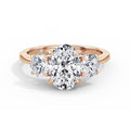 Veronica 18k Rose Gold Oval Trilogy