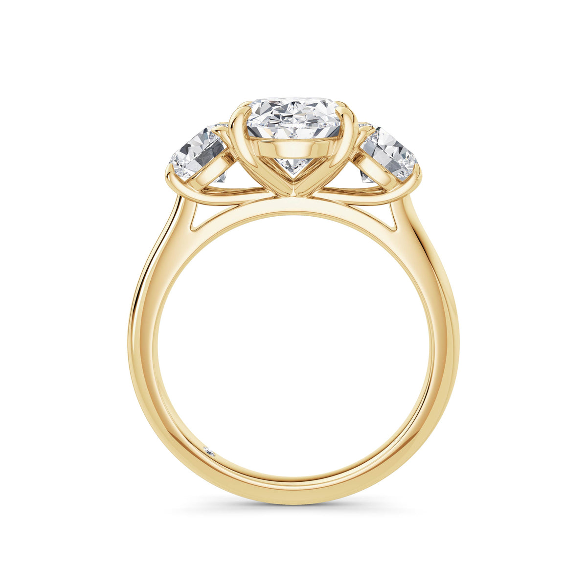 Veronica 18k Yellow Gold Oval Trilogy