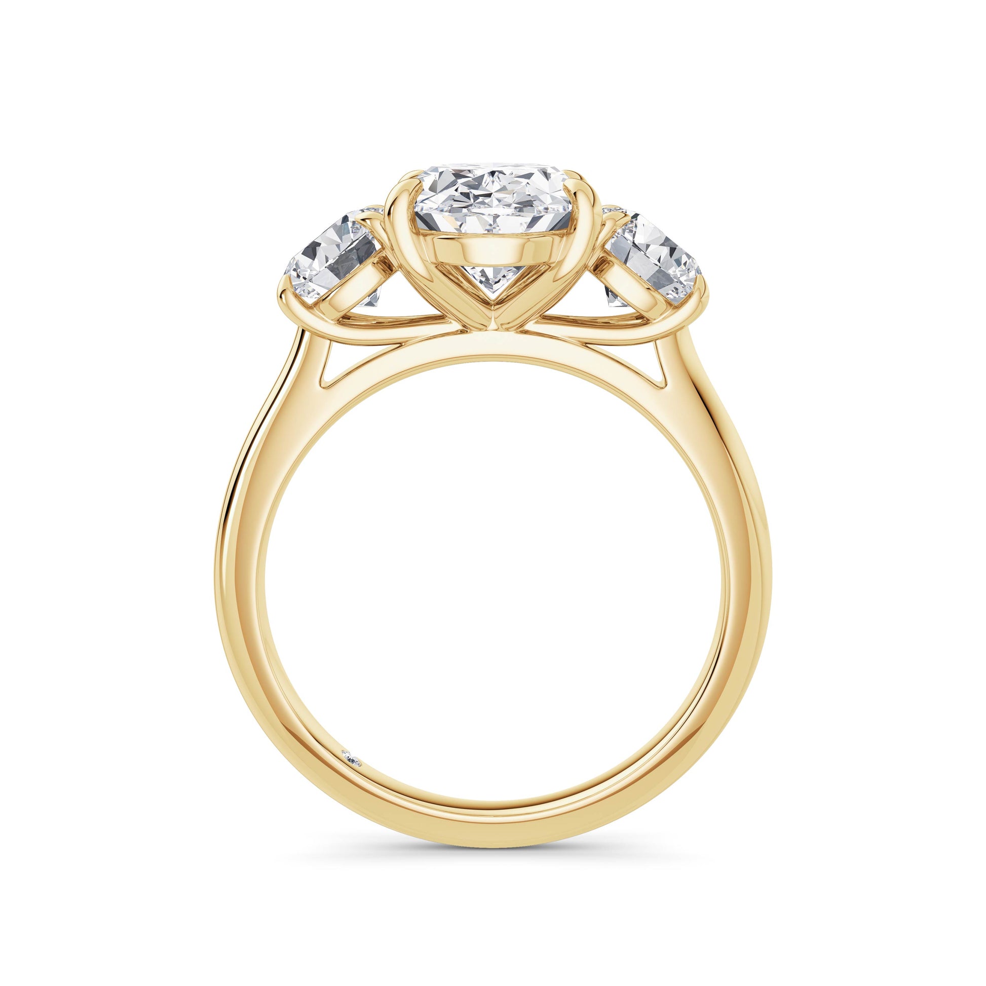 Veronica 18k Yellow Gold Oval Trilogy