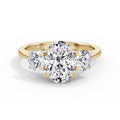 Veronica 18k Yellow Gold Oval Trilogy